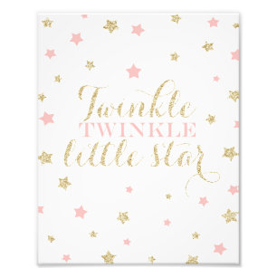 Twinkle Twinkle Little Stars Kinderzimmer drucken Fotodruck