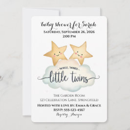 Twinkle, Twinkle Little Twins Baby Dusche Einladung