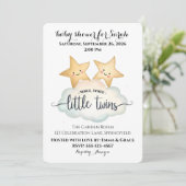 Twinkle, Twinkle Little Twins Baby Shower Invitati Einladung (Stehend Vorderseite)