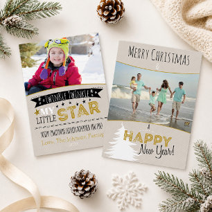 Twinkle Twinkle Meine kleine Star FotoWeihnachtska Feiertagskarte