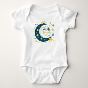 "Twinkle Twinkle" Mond und Star Baby Bodysuit Strampler