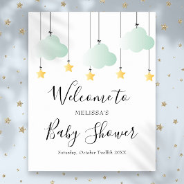 Twinkle Twinkle Neutral Baby Dusche Begrüßungszeic Poster