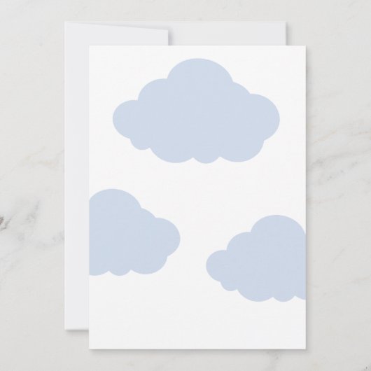 Twinkle, Twinkle, ONEderful Blue First Birthday Einladung (Rückseite)