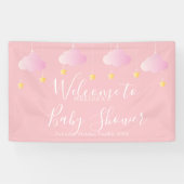 Twinkle Twinkle Pink Baby Girl Dusche Empfang Banner (Horizontal)