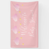 Twinkle Twinkle Pink Baby Girl Dusche Empfang Banner (Vertikal)