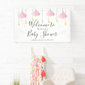 Twinkle Twinkle Pink Girl Baby Dusche Empfang Banner (Insitu)
