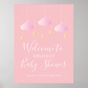 Twinkle Twinkle Rosa Baby Mädchen Shower Begrüßung Poster