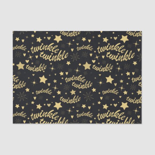 Twinkle Twinkle Seamless Pattern Seidenpapier (Vorderseite)