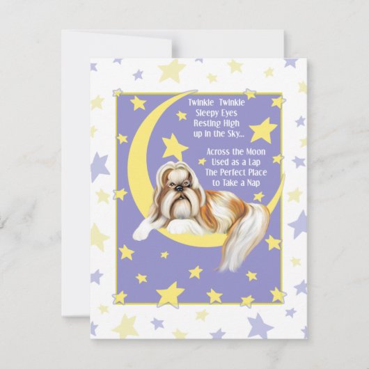 Twinkle Twinkle Shih Tzu Einladung (Vorderseite)