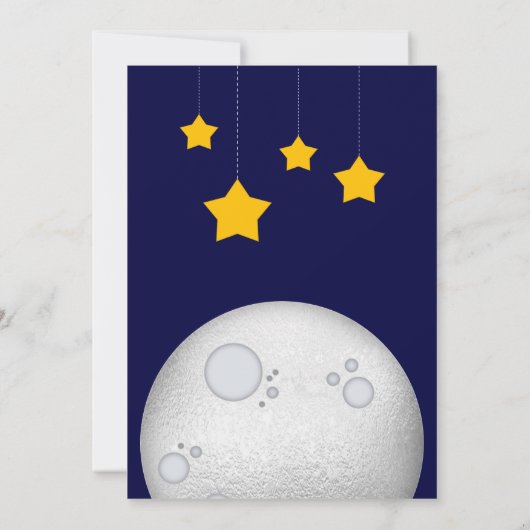 Twinkle Twinkle Star Baby Dusche Einladung (Rückseite)