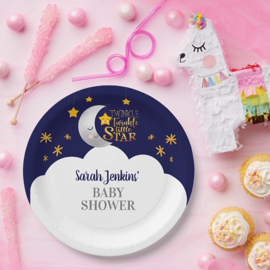 Twinkle Twinkle Star Baby Dusche Pappteller (Party)