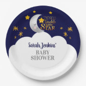 Twinkle Twinkle Star Baby Dusche Pappteller (Vorderseite)