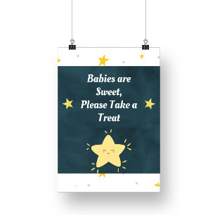 Twinkle Twinkle Star Baby Duschzeichen Poster
