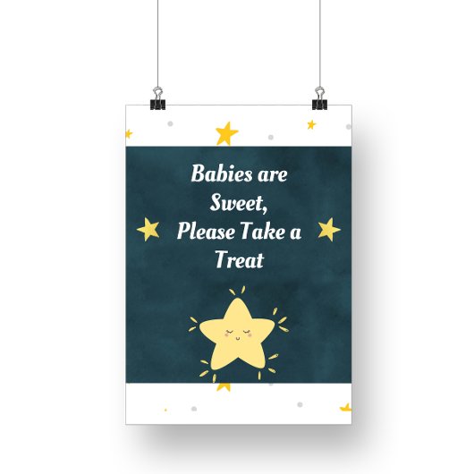 Twinkle Twinkle Star Baby Duschzeichen Poster
