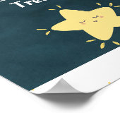 Twinkle Twinkle Star Baby Duschzeichen Poster (Ecke)