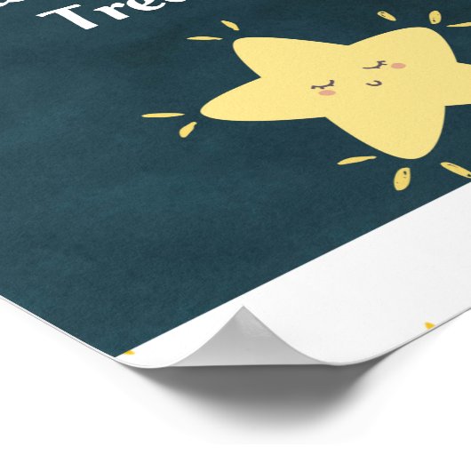 Twinkle Twinkle Star Baby Duschzeichen Poster (Ecke)