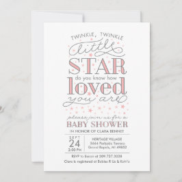 Twinkle Twinkle Star Theme Kinderdusche Einladung