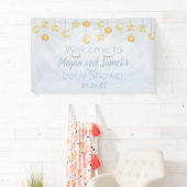 Twinkle Twinkle Stars Sprinkle Cloud Baby Dusche Banner (Insitu)