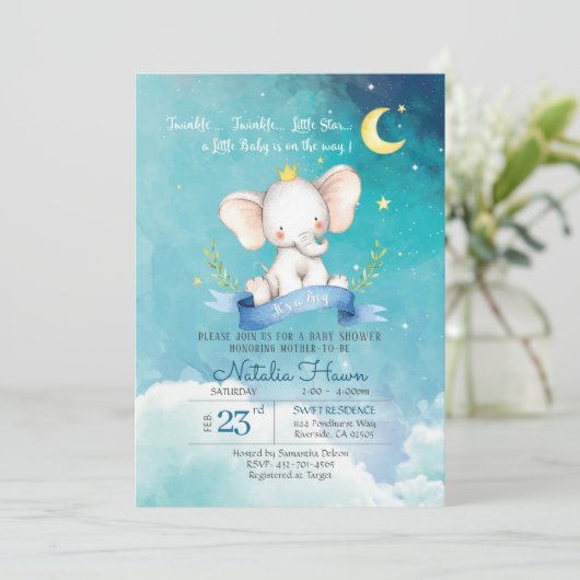 Twinkle Twinkle Twinkle Stern Einladung (Stehend Vorderseite)