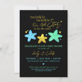 Twinkle Twinkle Unsere kleine Star Baby Dusche Einladung (Vorderseite)