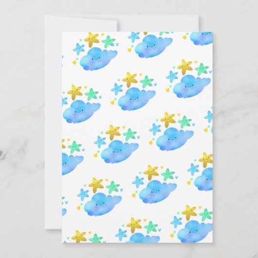 Twinkle Twinkle Unsere kleine Star Baby Dusche Inv Einladung (Rückseite)