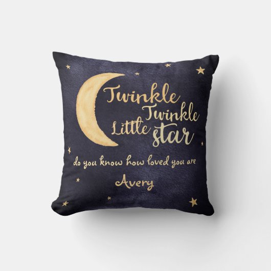 Twinkle Twinkle Wasserfarbe Kissen (Vorderseite)