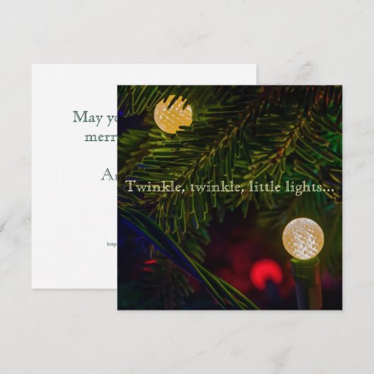 Twinkle, Twinkle Weihnachtskarte Feiertagskarte (Vorne/Hinten)
