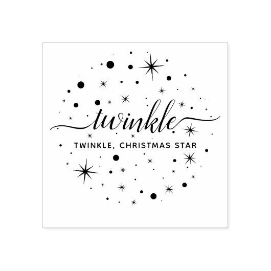 Twinkle Twinkle Weihnachtssterne Fallender Schnee Gummistempel (Prägung)