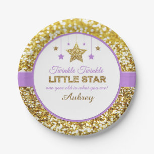 Twinkle Twinkle wenig lila Teller des Sternes