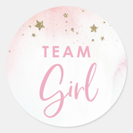 Twinkle Twinkler Gender Reveal Stickers Team Girl (Vorderseite)