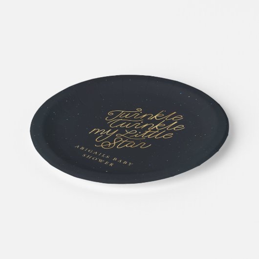 Twinkle winken meinen kleinen Stern Pappteller (Schrägansicht)
