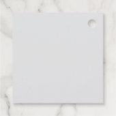 Twinkle winzige, graue Babydusche Geschenkanhänger (Rückseite)