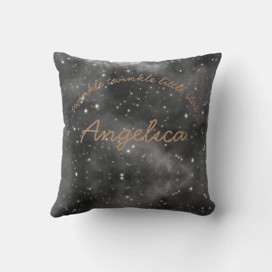 Twinkle winzige kleine Sterne Personalisiertes Pol Kissen (Rückseite)