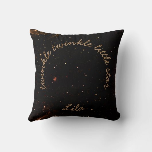 Twinkle winzige kleine Sterne Personalisiertes Pol Kissen (Rückseite)