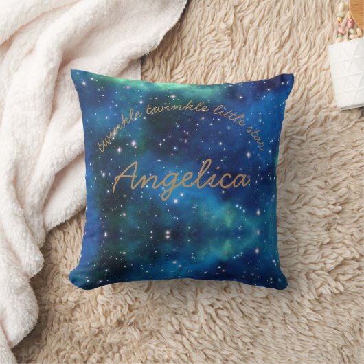 Twinkle winzige kleine Sterne Personalisiertes Pol Kissen (Decke)