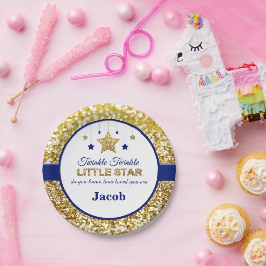 Twinkle winzige kleine Sternenduschplatte Pappteller (Party)