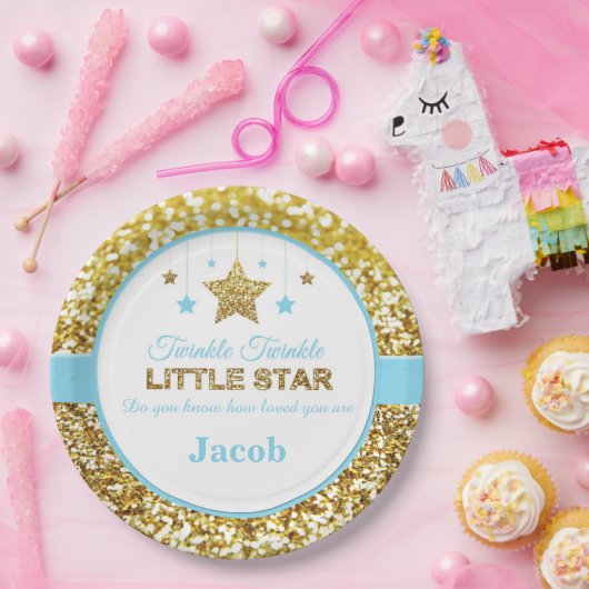 Twinkle winzige kleine Sternenduschplatte Pappteller (Party)