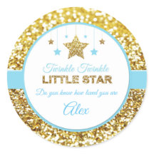 Twinkle winzige Stern-Aufkleber Baby blau