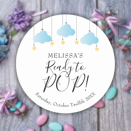 Twinkle winziger kleiner Star Bereit zum POP Baby  Runder Aufkleber