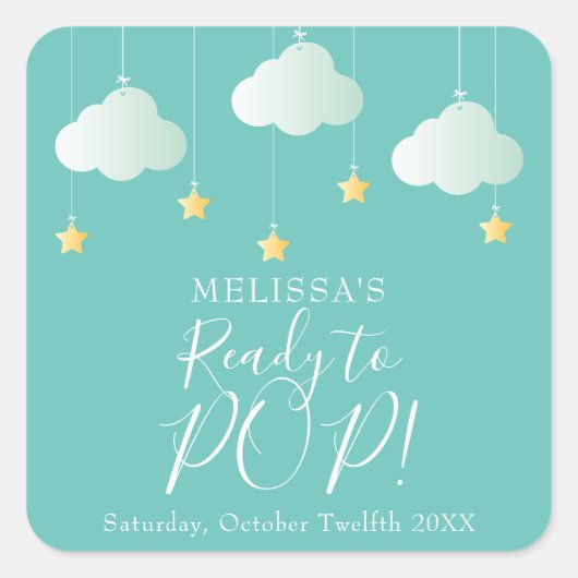 Twinkle winziger kleiner Star Bereit zum POP Quadratischer Aufkleber (Vorderseite)