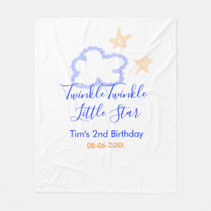 Twinkle winziger kleiner Star Geburtstag lila oran Fleecedecke