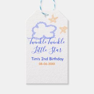 Twinkle winziger kleiner Star Geburtstag lila oran Geschenkanhänger