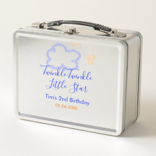 Twinkle winziger kleiner Star Geburtstag lila oran Metall Brotdose
