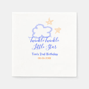 Twinkle winziger kleiner Star Geburtstag lila oran Serviette