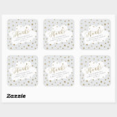 Twinkle winziger kleiner Stern Danke, Baby Dusche Quadratischer Aufkleber (Blatt)