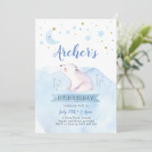 Twinkle winziger Stern erster Geburtstag Einladung (Stehend Vorderseite)