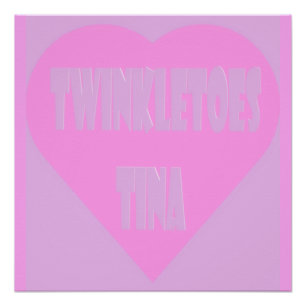 Twinkle Zehen Tina Pink und Lila Pastellfarben Her Poster
