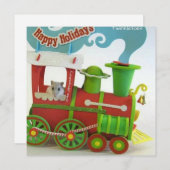 Twinklettern auf der Weihnachtsbahn Feiertagskarte (Vorne/Hinten)