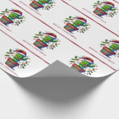 Twinkling Cactus Christmas Geschenkpapier (Ecke)