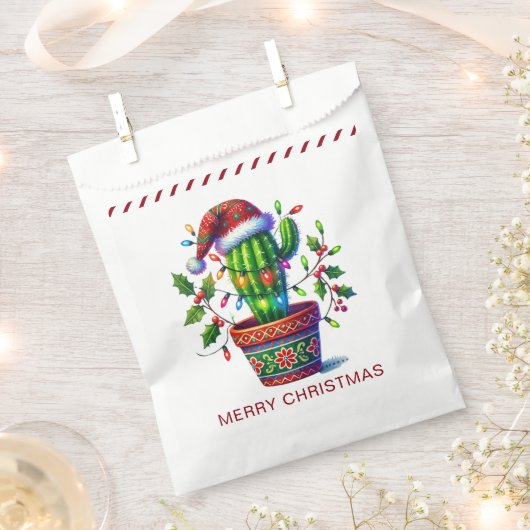Twinkling Cactus Christmas Geschenktütchen (Ausgeschnitten)